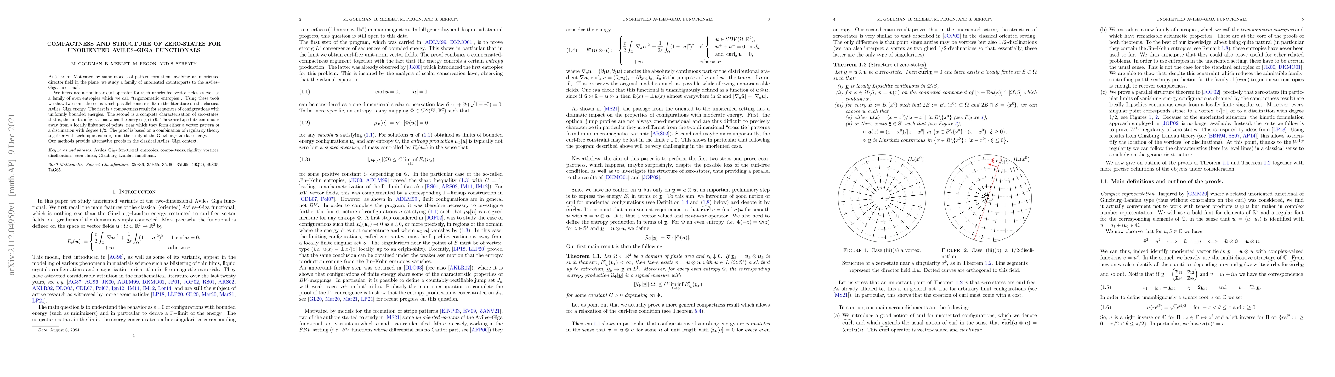 Thumbnail for Compactness and structure of zero-states for unoriented Aviles-Giga
  functionals