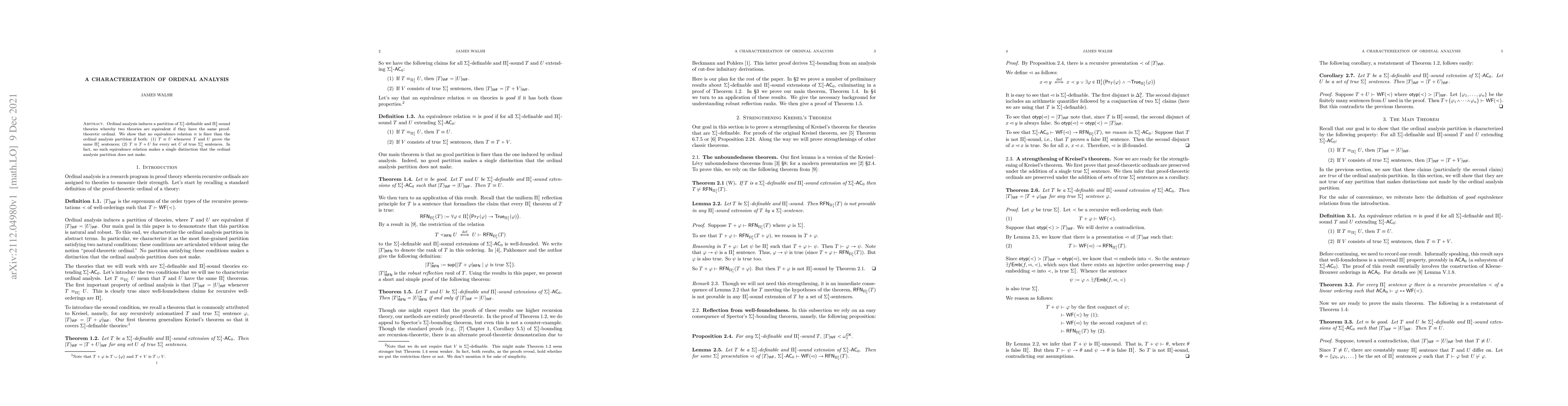 Thumbnail for A characterization of ordinal analysis