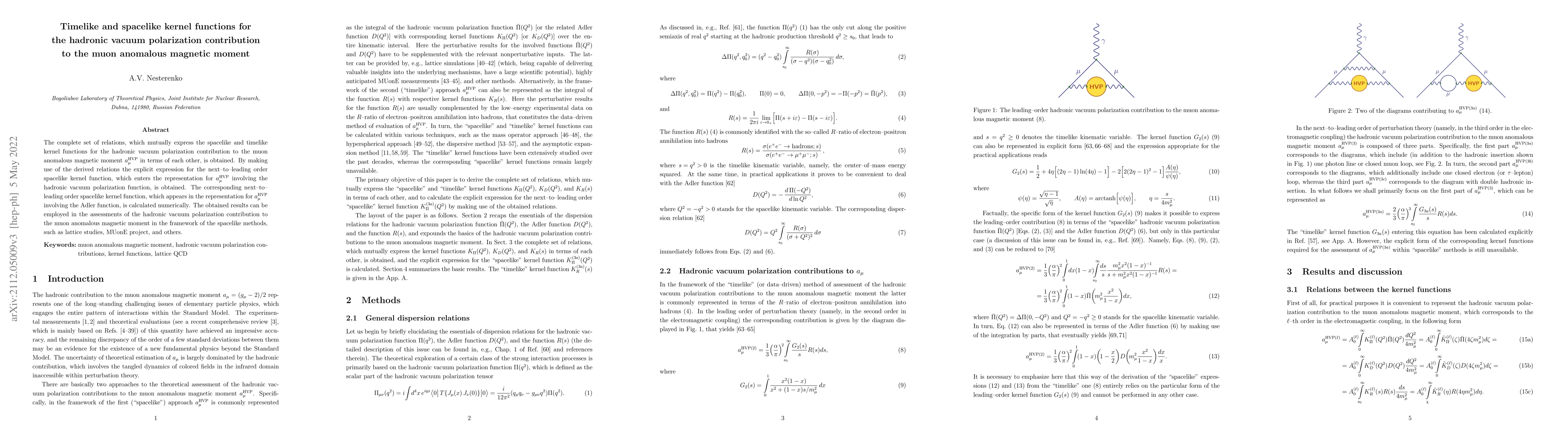 Thumbnail for Timelike and spacelike kernel functions for the hadronic vacuum
  polarization contribution to the muon anomalous magnetic moment