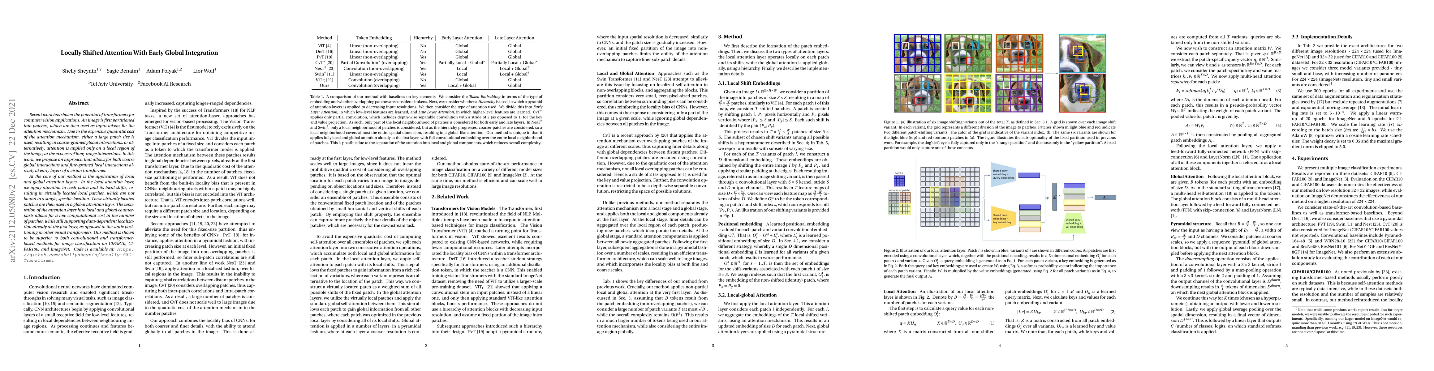 Thumbnail for Locally Shifted Attention With Early Global Integration
