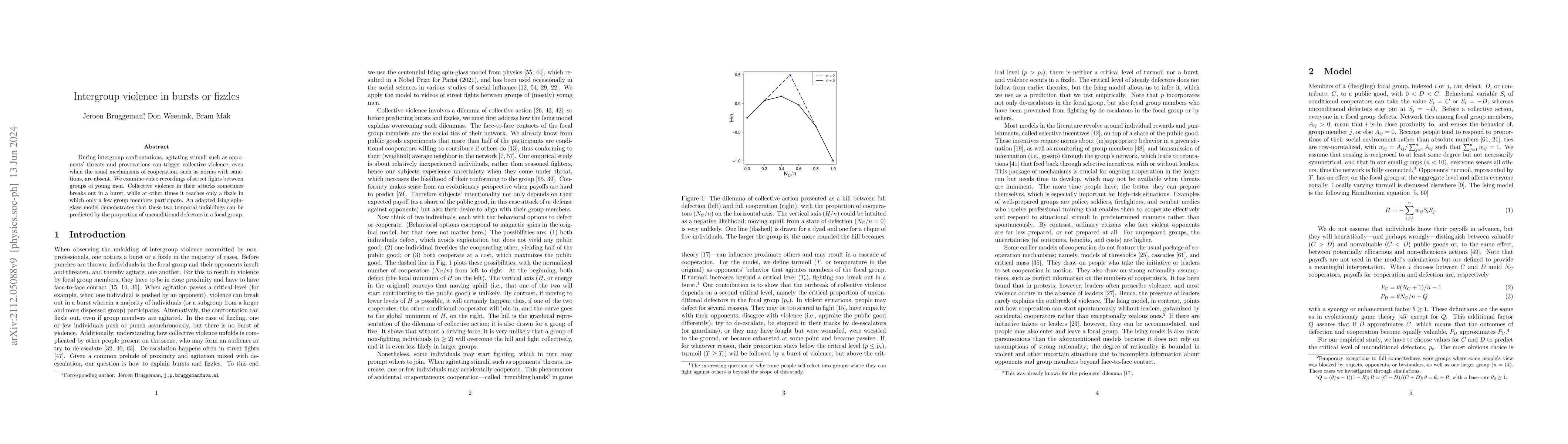 Thumbnail for Intergroup violence in bursts or fizzles