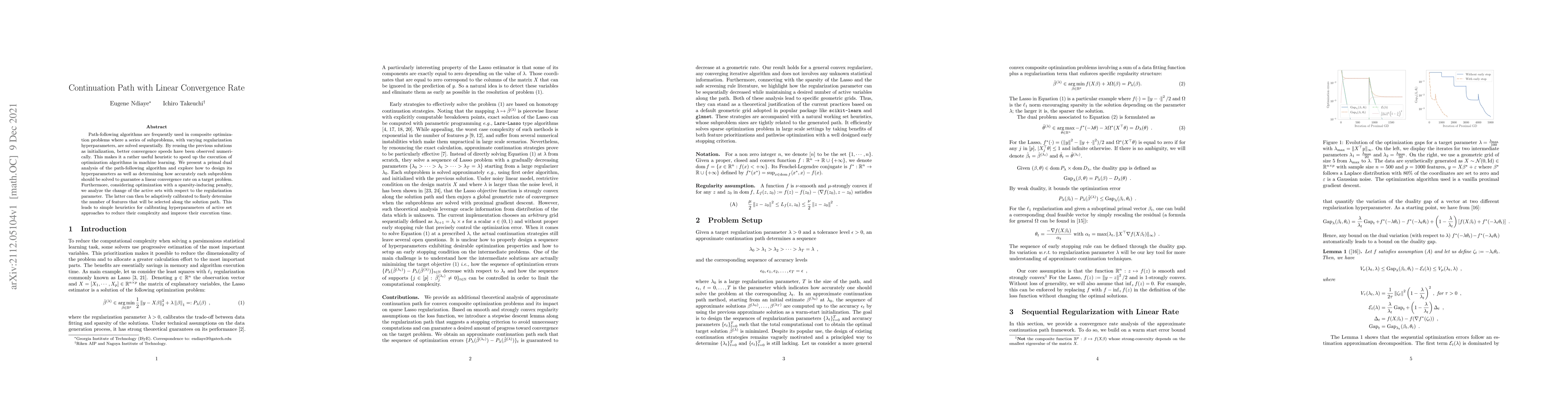 Thumbnail for Continuation Path with Linear Convergence Rate