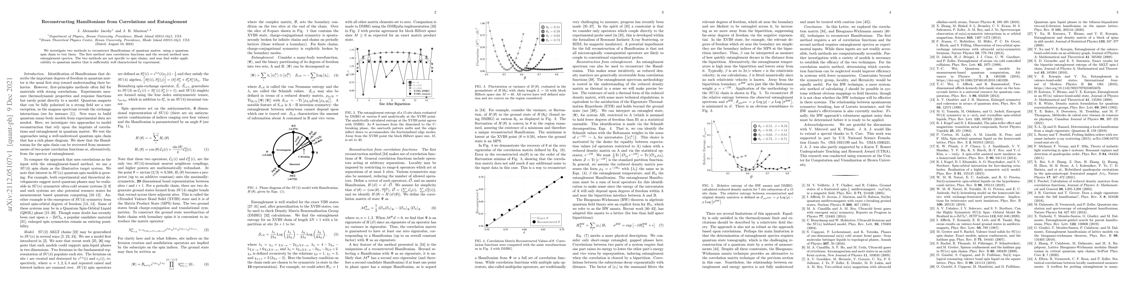 Thumbnail for Reconstructing Hamiltonians from Correlations and Entanglement