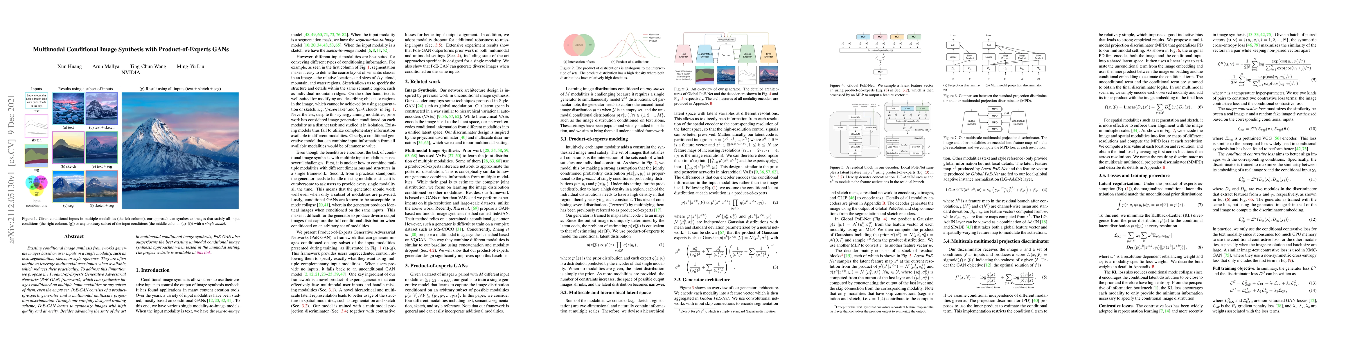 Thumbnail for Multimodal Conditional Image Synthesis with Product-of-Experts GANs
