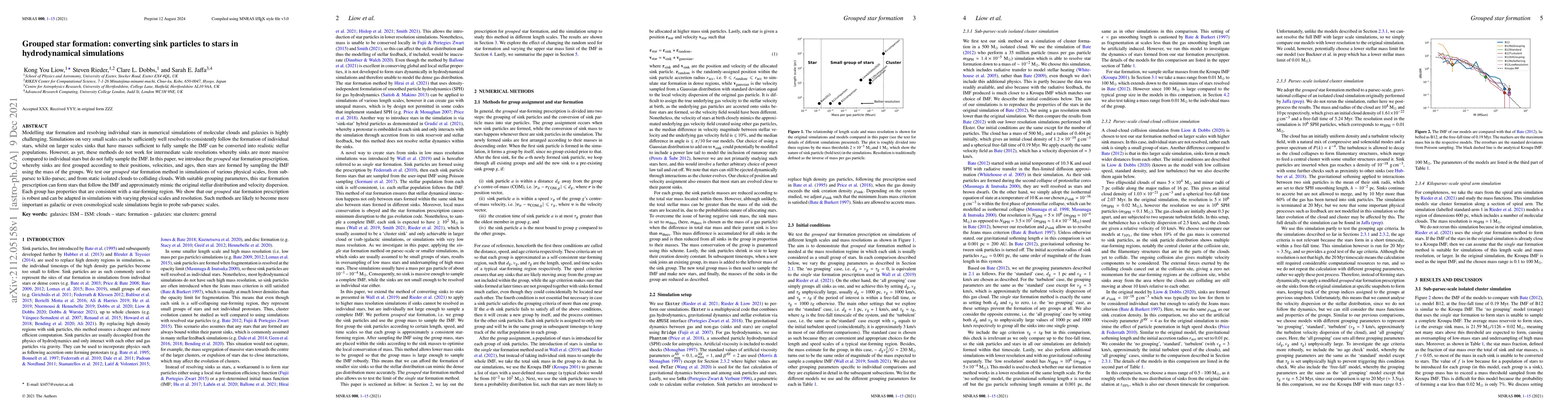 Thumbnail for Grouped star formation: converting sink particles to stars in
  hydrodynamical simulations