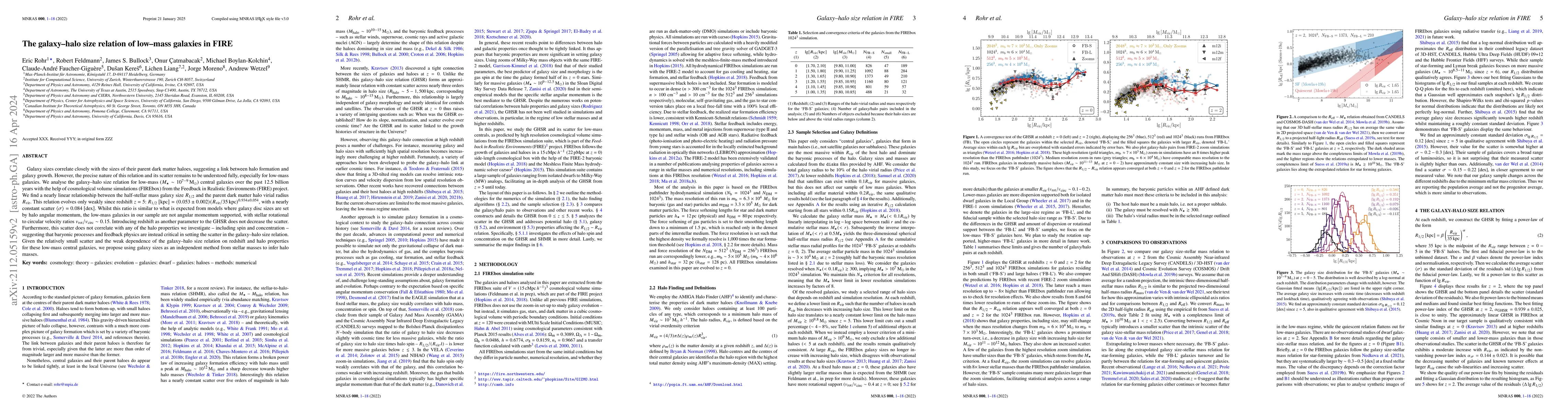 Thumbnail for The galaxy-halo size relation of low-mass galaxies in FIRE