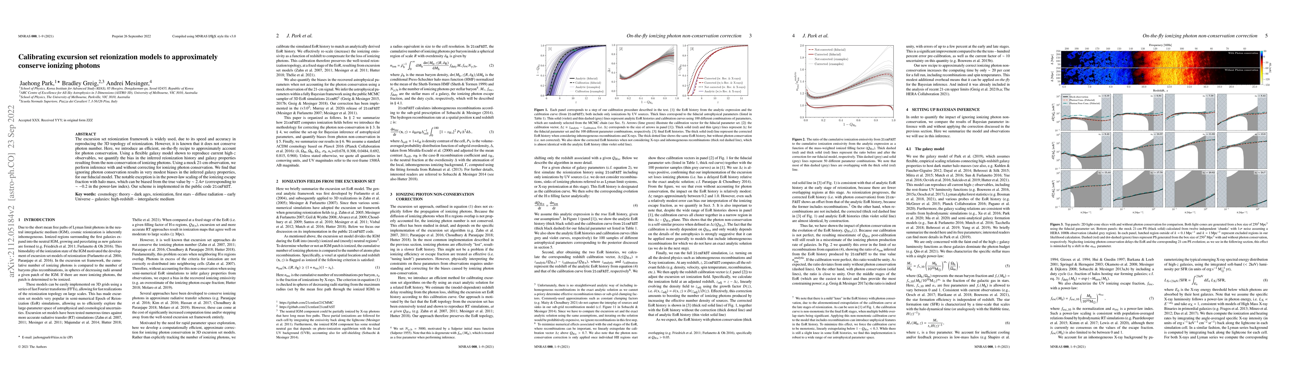 Thumbnail for Calibrating excursion set reionization models to approximately conserve
  ionizing photons