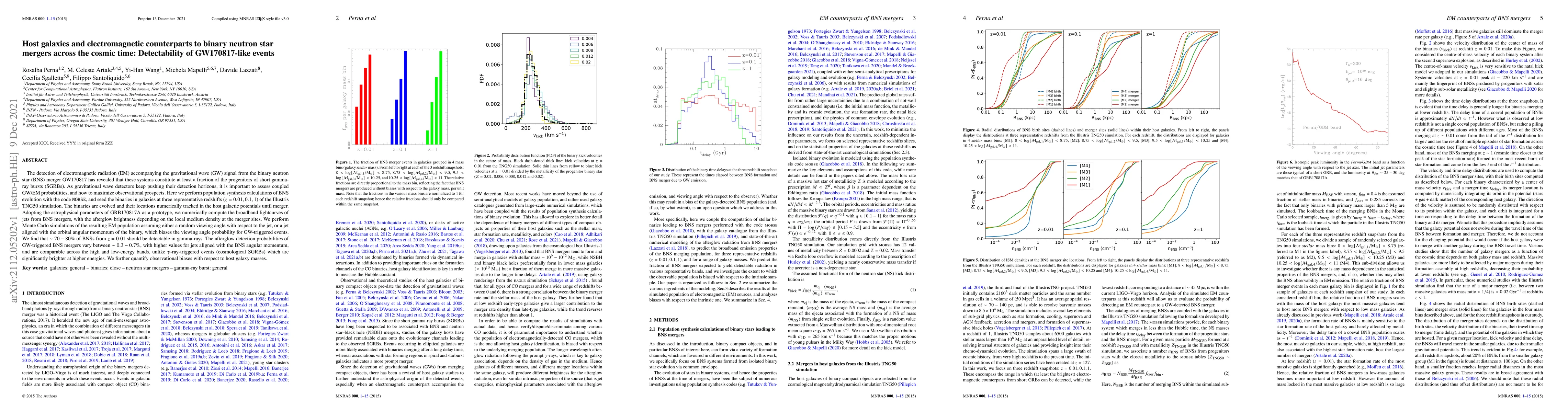 Thumbnail for Host galaxies and electromagnetic counterparts to binary neutron star
  mergers across the cosmic time: Detectability of GW170817-like events
