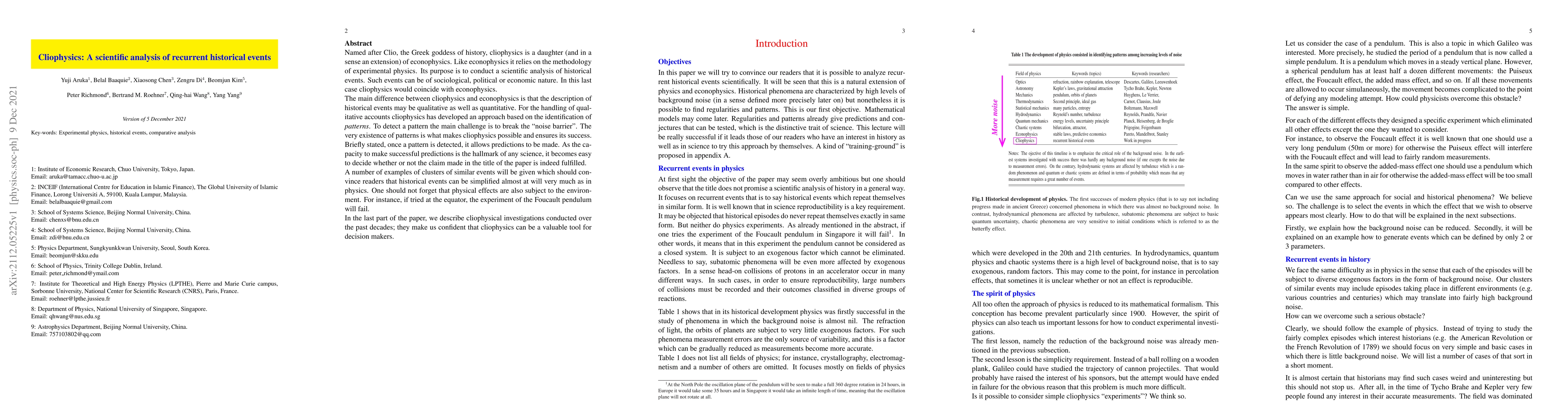 Thumbnail for Cliophysics: A scientific analysis of recurrent historical events