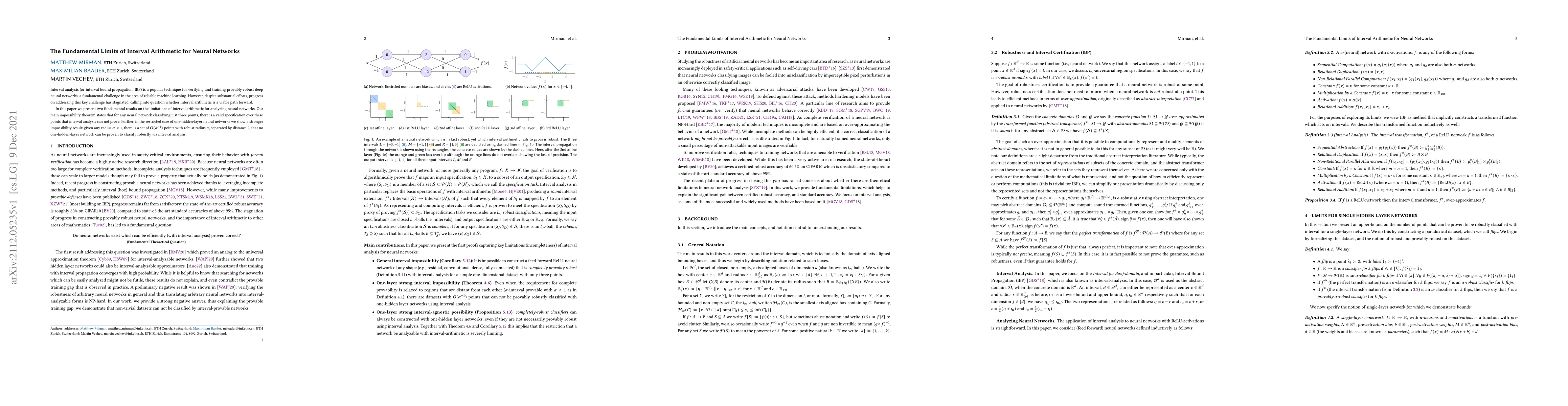 Thumbnail for The Fundamental Limits of Interval Arithmetic for Neural Networks