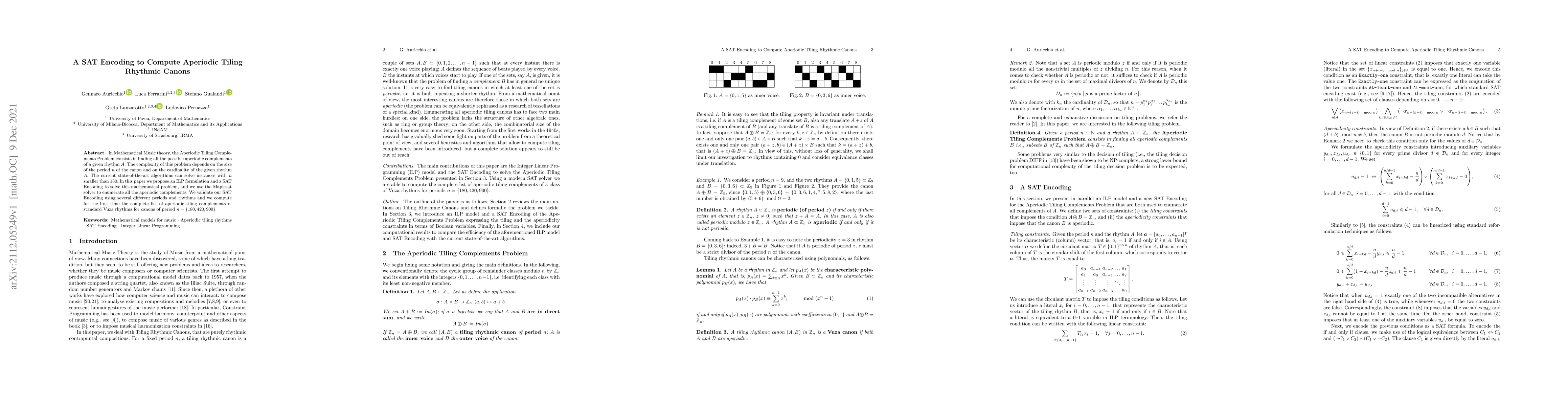 Thumbnail for A SAT Encoding to Compute Aperiodic Tiling Rhythmic Canons