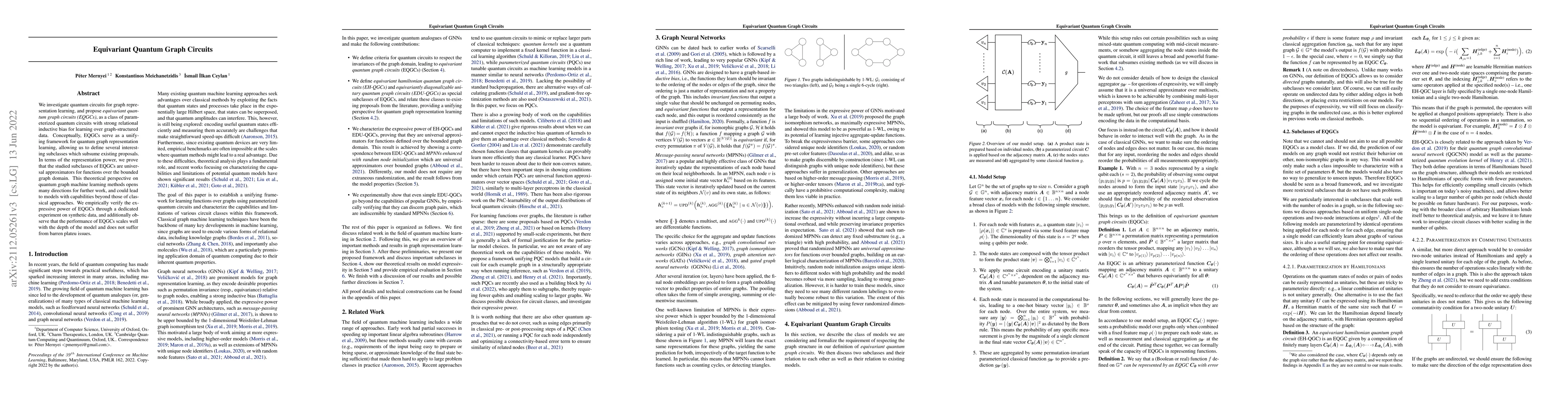 Thumbnail for Equivariant Quantum Graph Circuits