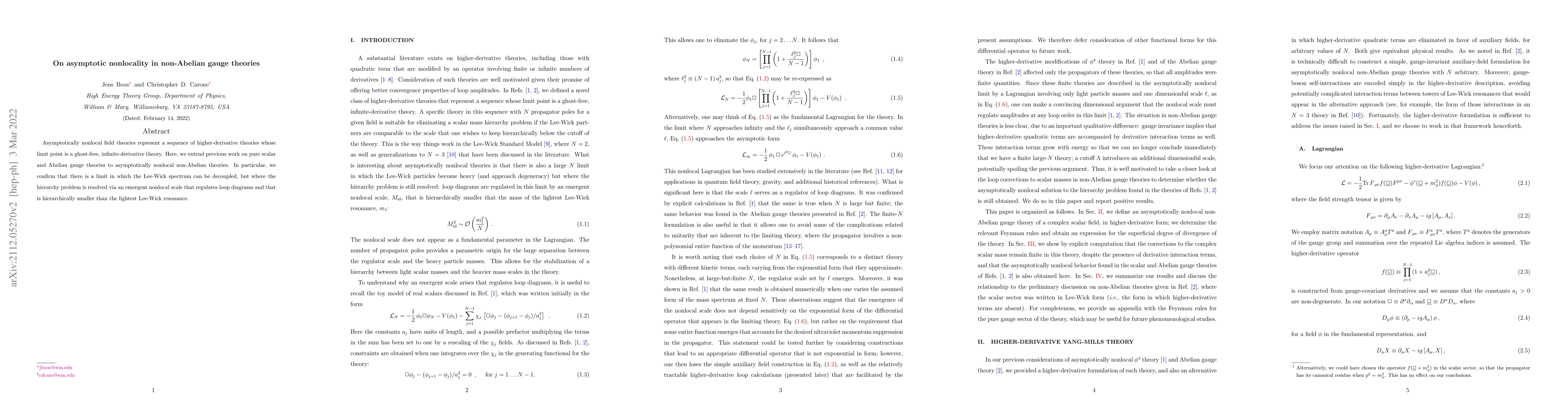 Thumbnail for Asymptotic nonlocality in non-Abelian gauge theories