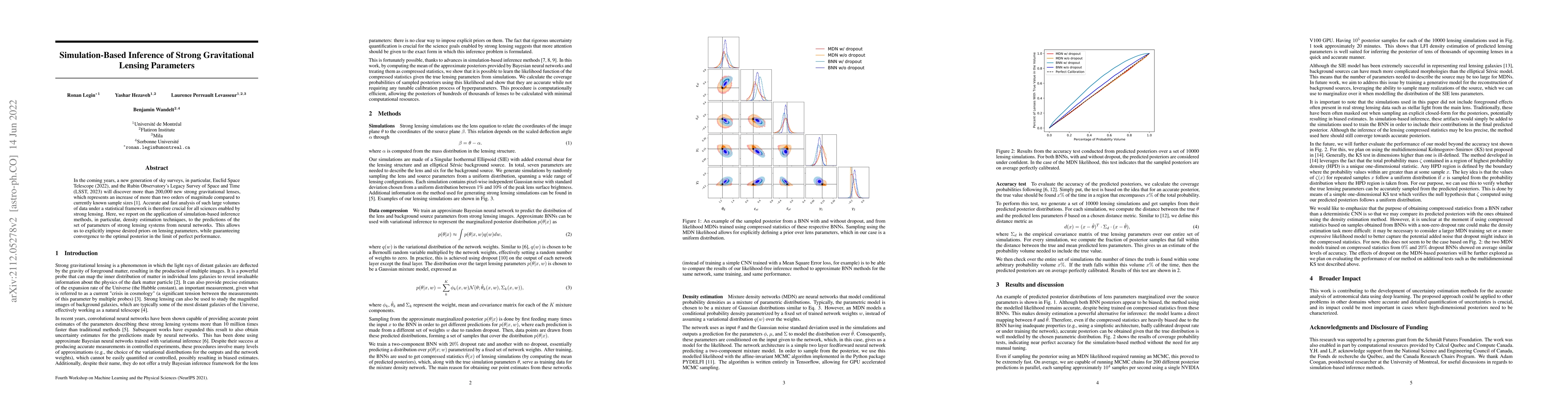 Thumbnail for Simulation-Based Inference of Strong Gravitational Lensing Parameters