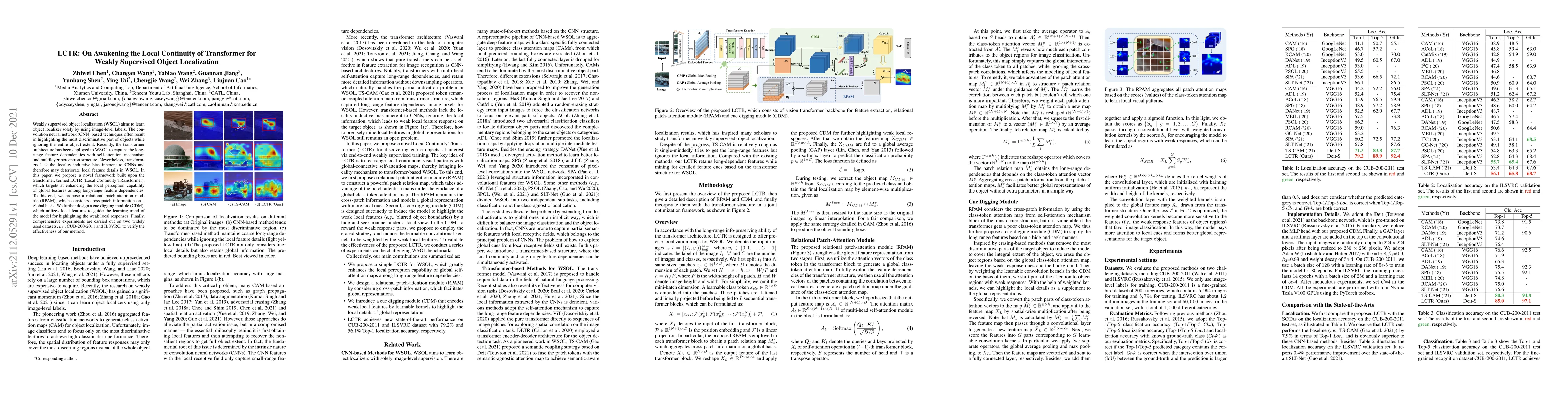 Thumbnail for LCTR: On Awakening the Local Continuity of Transformer for Weakly
  Supervised Object Localization