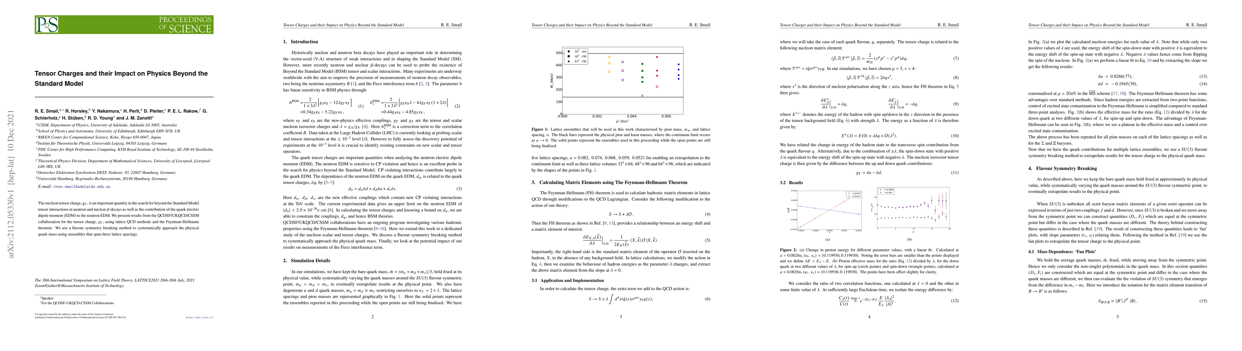 Thumbnail for Tensor Charges and their Impact on Physics Beyond the Standard Model