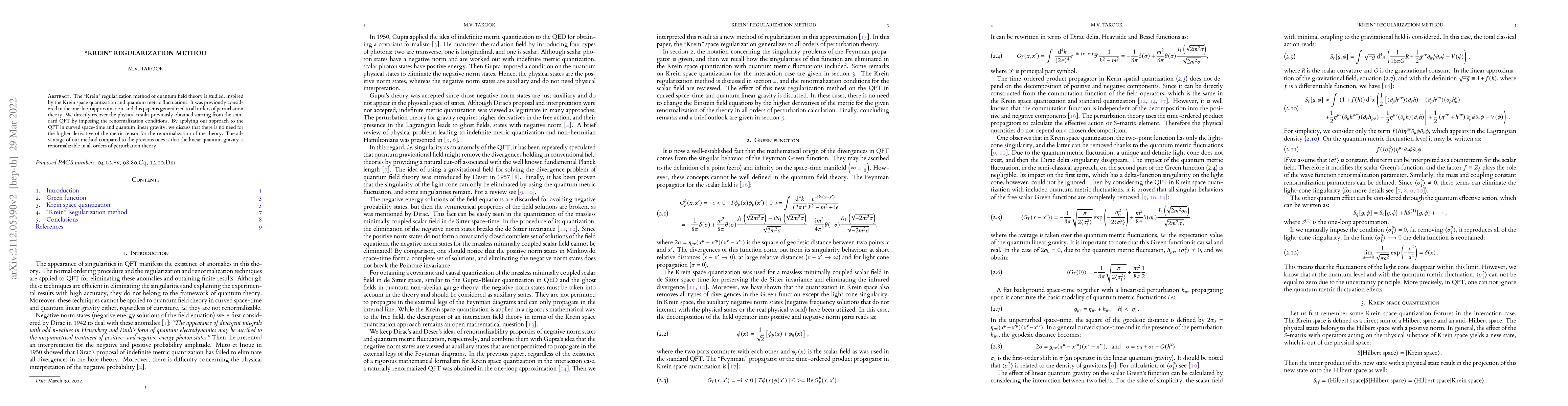 Thumbnail for "Krein" regularization method