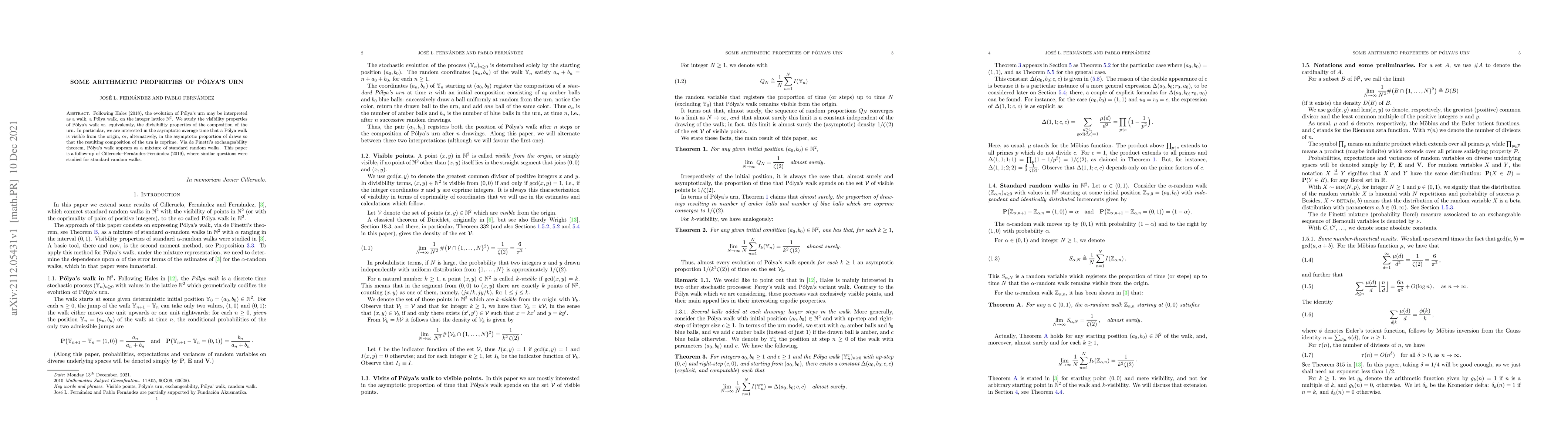 Thumbnail for Some arithmetic properties of P\'olya's urn