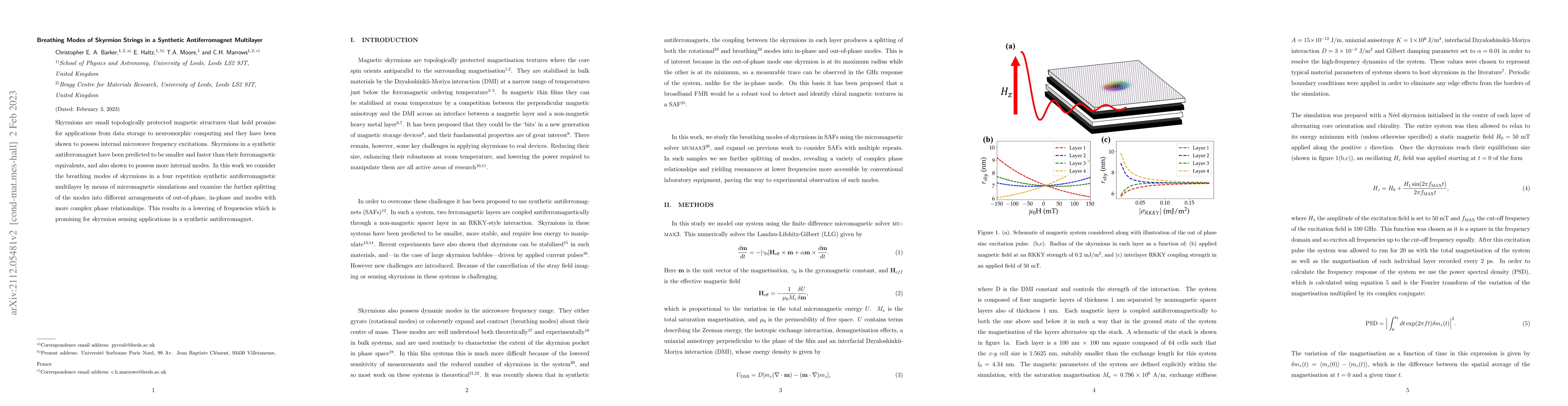 Thumbnail for Breathing Modes of Skyrmion Strings in a Synthetic Antiferromagnet