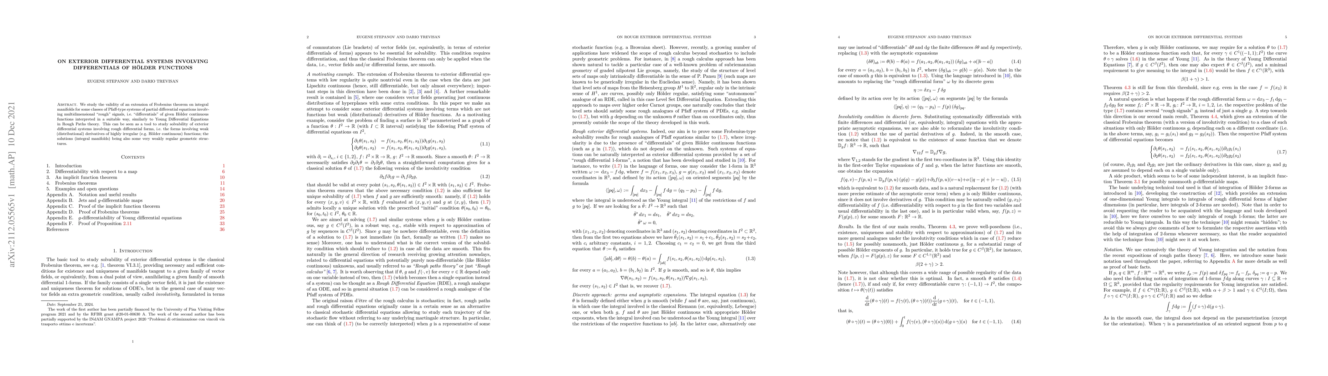Thumbnail for On exterior differential systems involving differentials of H\"{o}lder
  functions