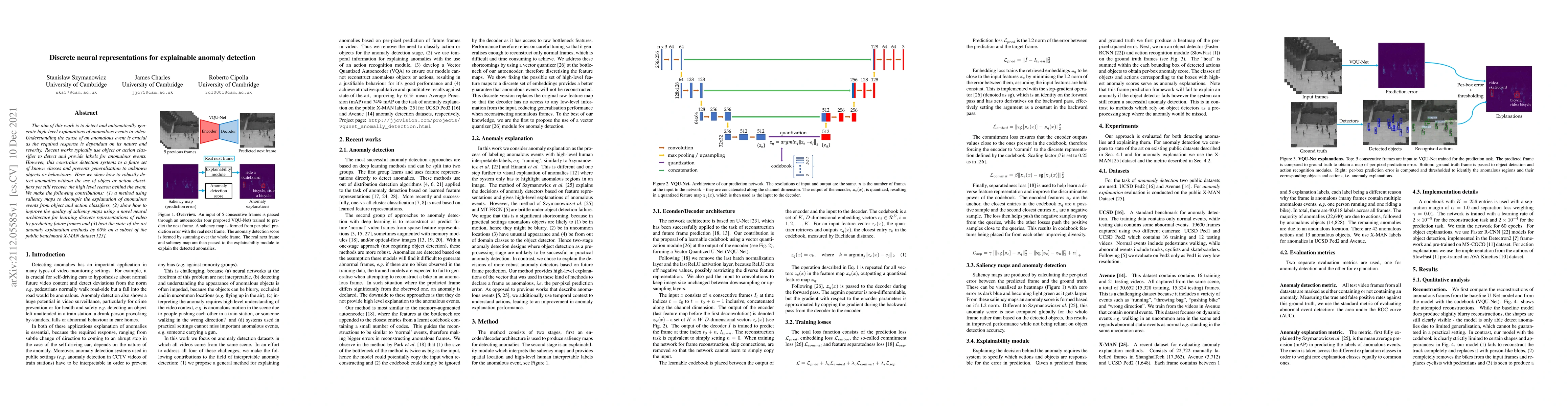 Thumbnail for Discrete neural representations for explainable anomaly detection