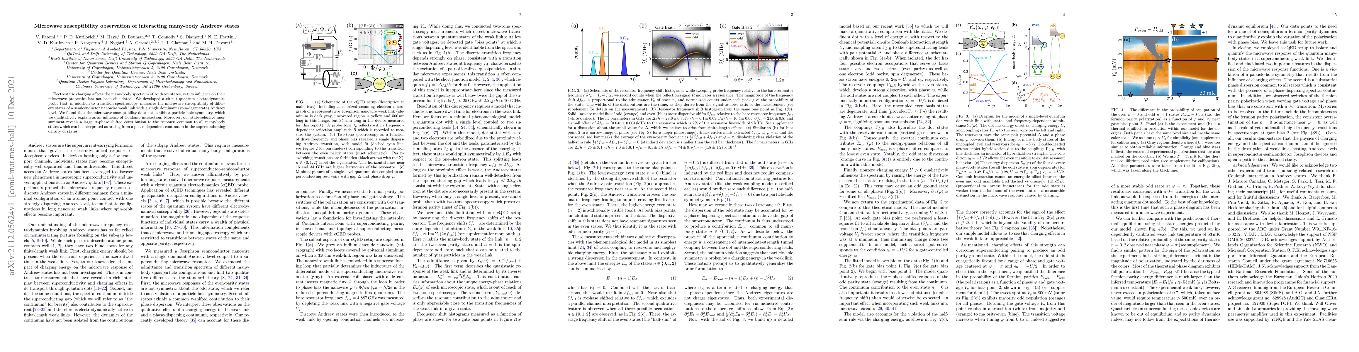 Thumbnail for Microwave susceptibility observation of interacting many-body Andreev
  states