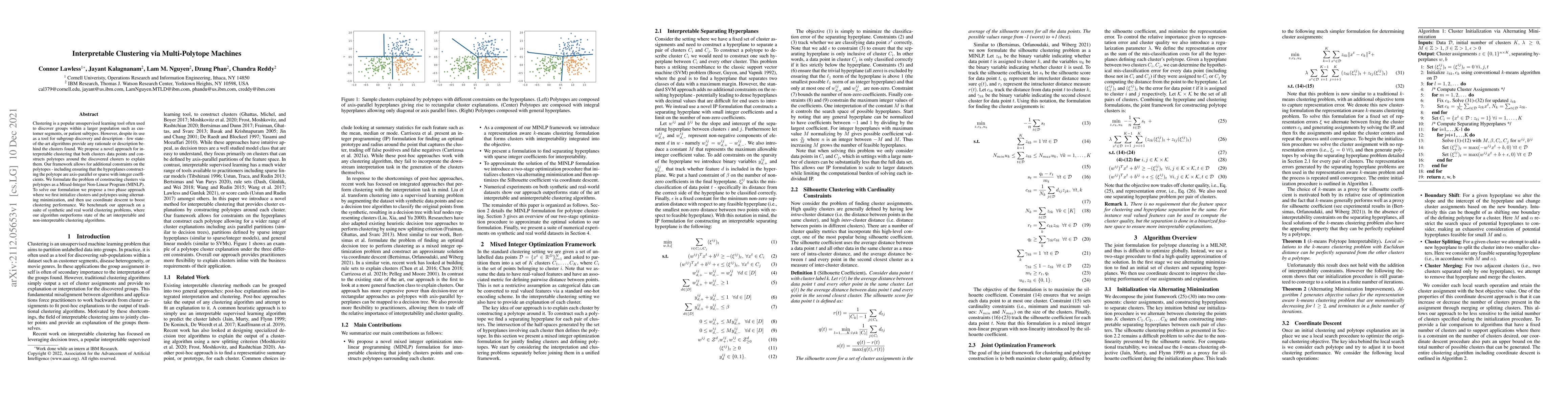 Thumbnail for Interpretable Clustering via Multi-Polytope Machines