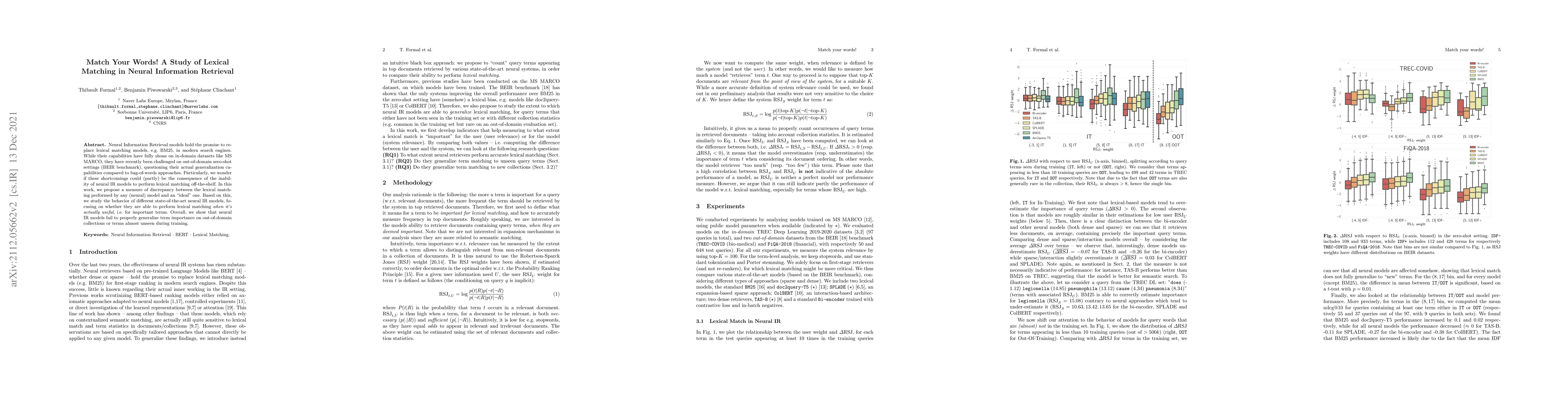 Thumbnail for Match Your Words! A Study of Lexical Matching in Neural Information
  Retrieval