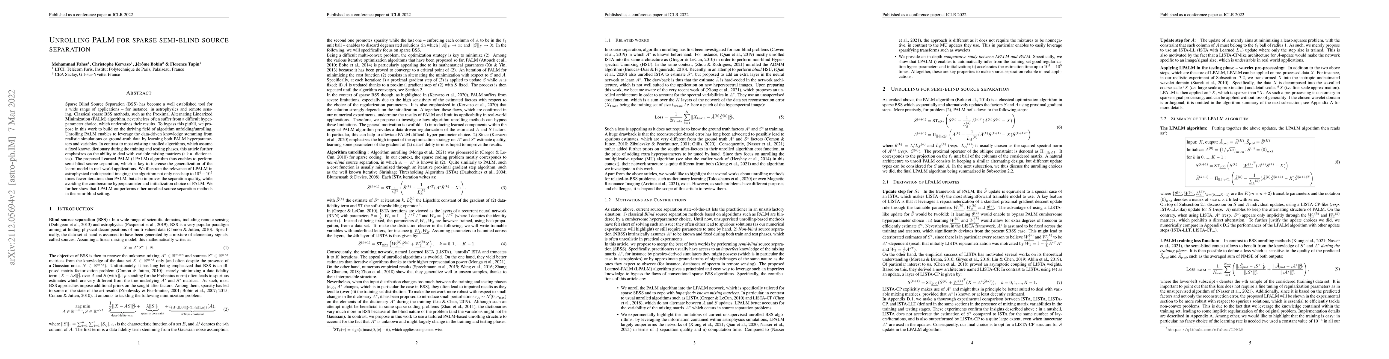 Thumbnail for Unrolling PALM for sparse semi-blind source separation