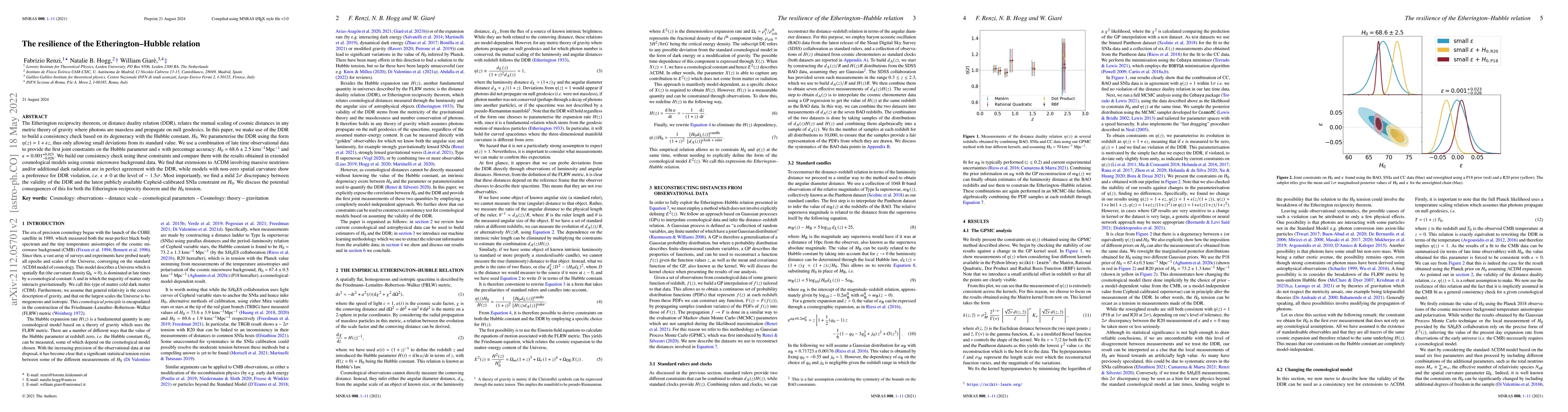 Thumbnail for The resilience of the Etherington-Hubble relation