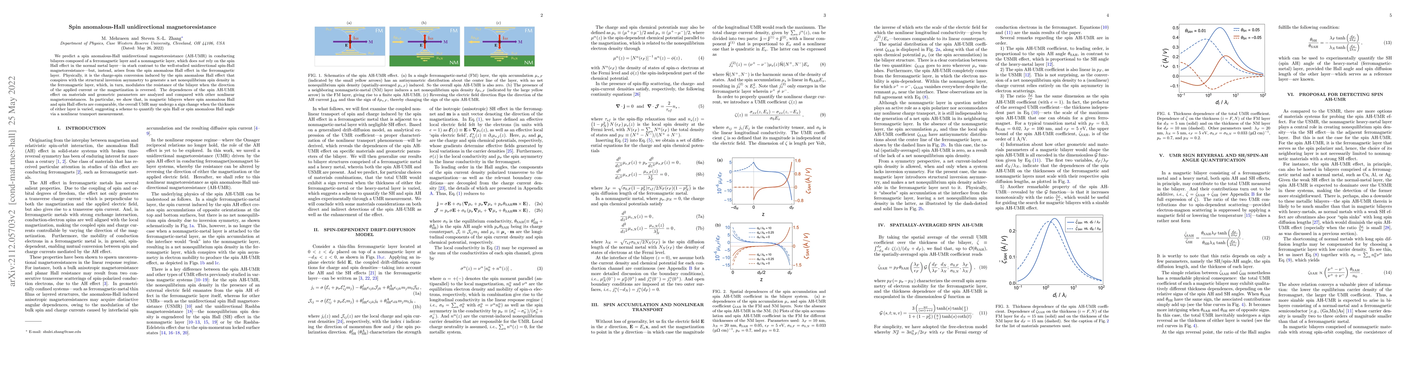 Thumbnail for Spin anomalous-Hall unidirectional magnetoresistance