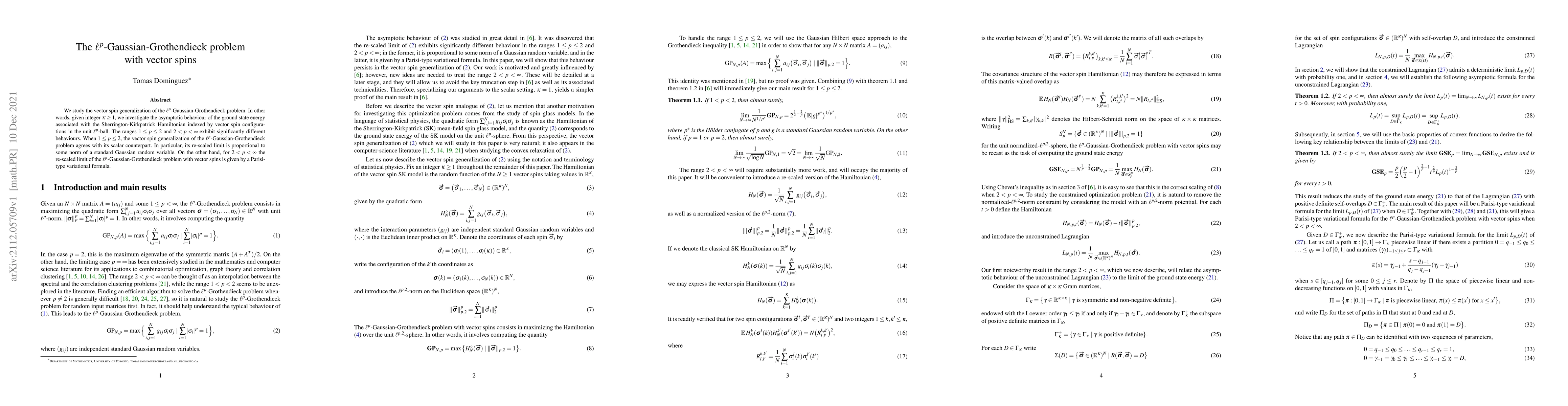 Thumbnail for The $\ell^p$-Gaussian-Grothendieck problem with vector spins