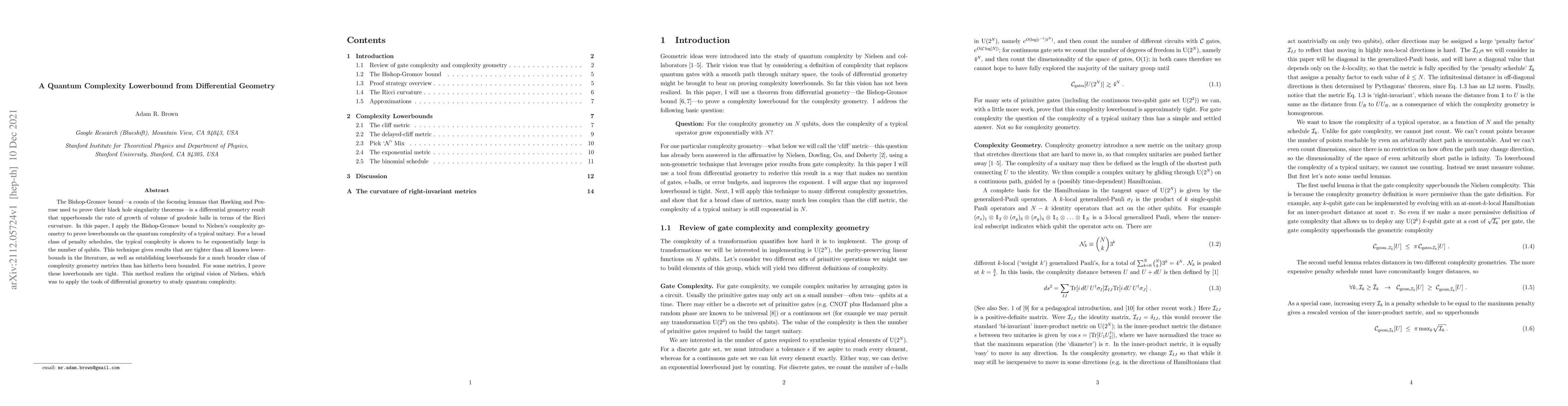 Thumbnail for A Quantum Complexity Lowerbound from Differential Geometry
