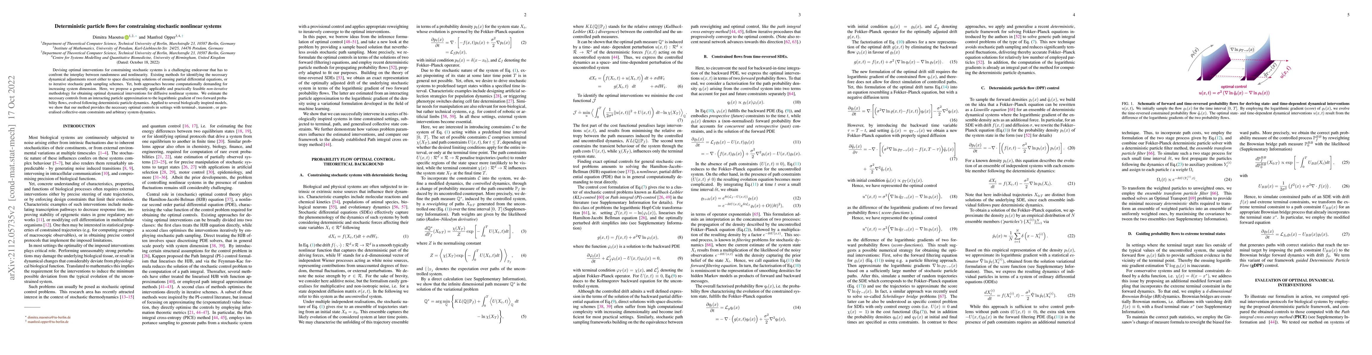 Thumbnail for Deterministic particle flows for constraining stochastic nonlinear
  systems