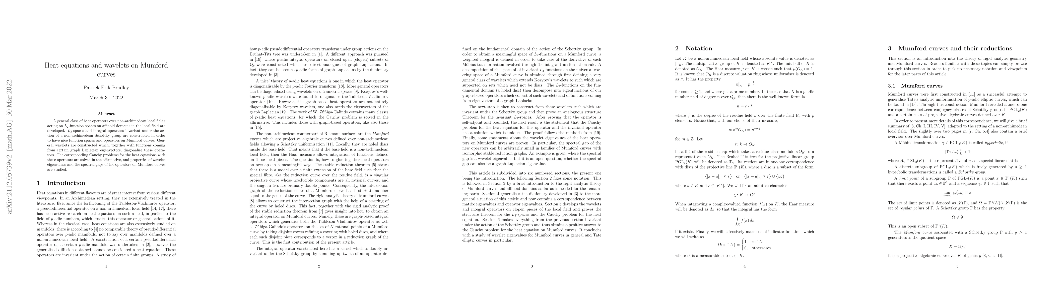 Thumbnail for Heat equations and wavelets on Mumford curves