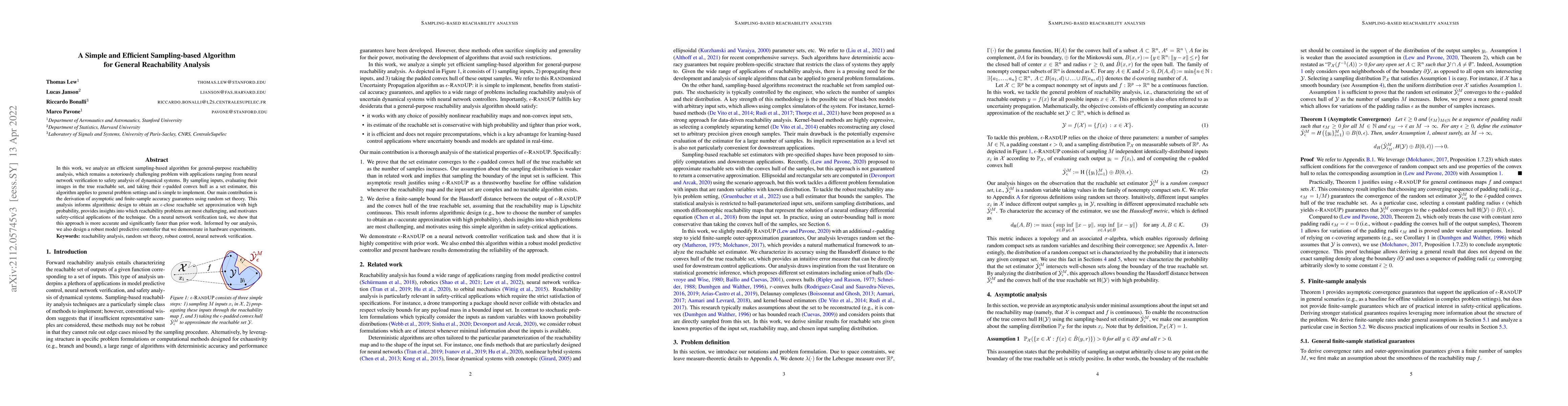 Thumbnail for A Simple and Efficient Sampling-based Algorithm for General Reachability
  Analysis