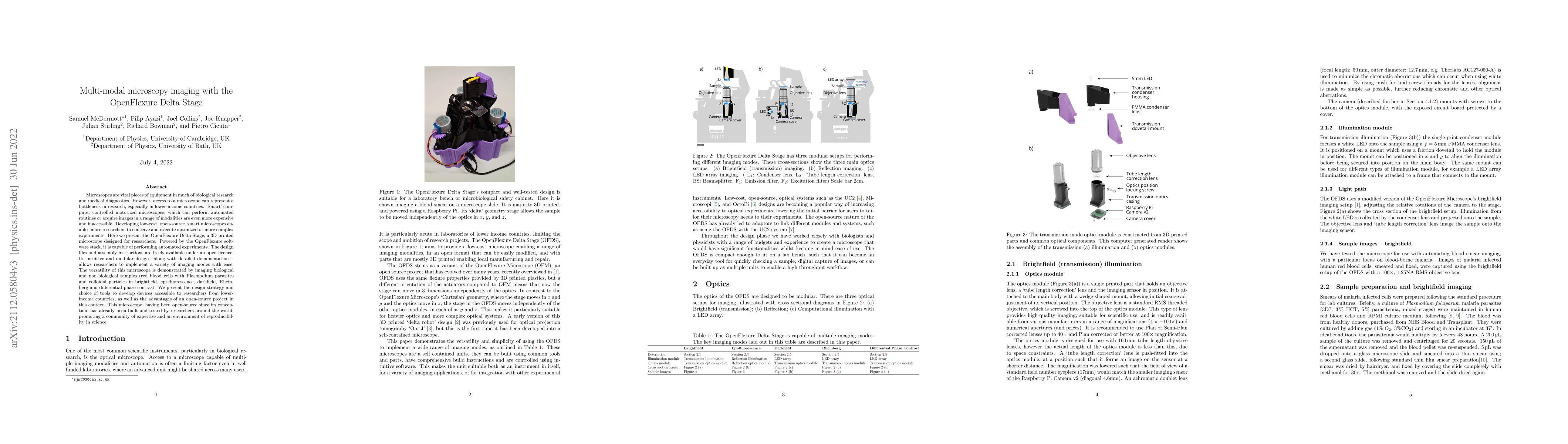 Thumbnail for Multi-modal microscopy imaging with the OpenFlexure Delta Stage