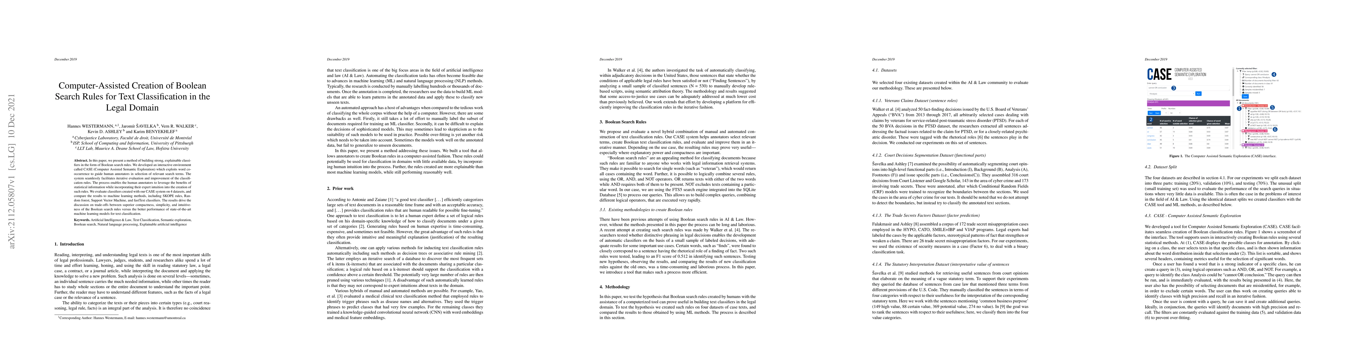 Thumbnail for Computer-Assisted Creation of Boolean Search Rules for Text
  Classification in the Legal Domain