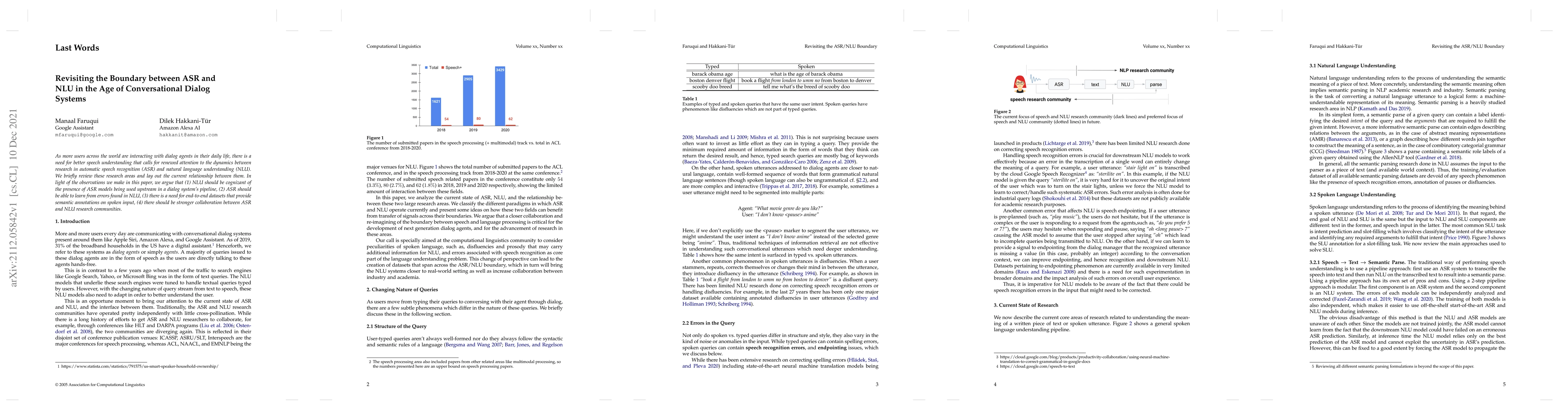 Thumbnail for Revisiting the Boundary between ASR and NLU in the Age of Conversational
  Dialog Systems