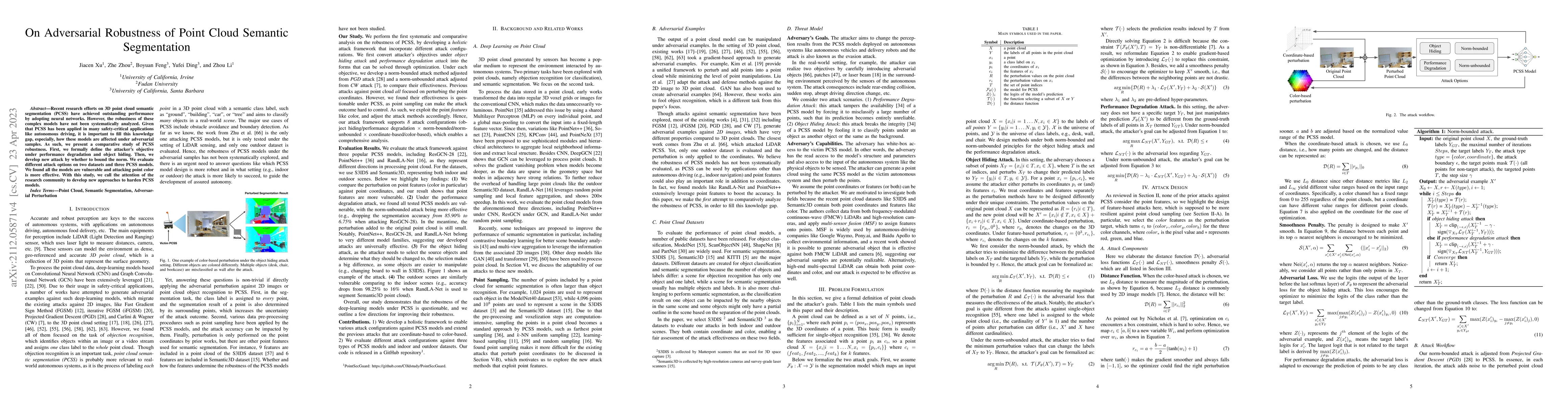 Thumbnail for On Adversarial Robustness of Point Cloud Semantic Segmentation