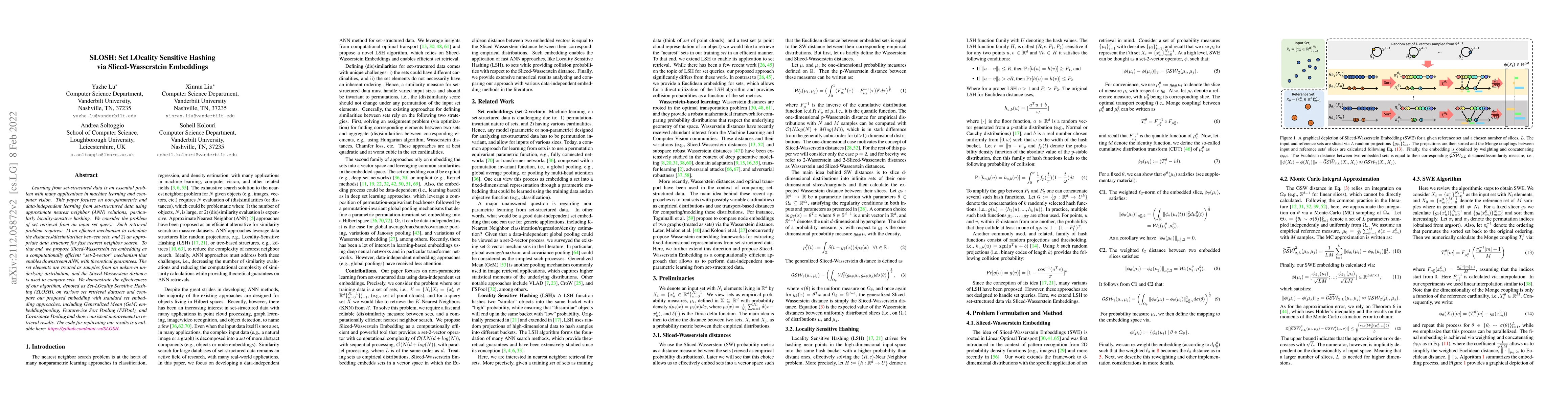 Thumbnail for SLOSH: Set LOcality Sensitive Hashing via Sliced-Wasserstein Embeddings