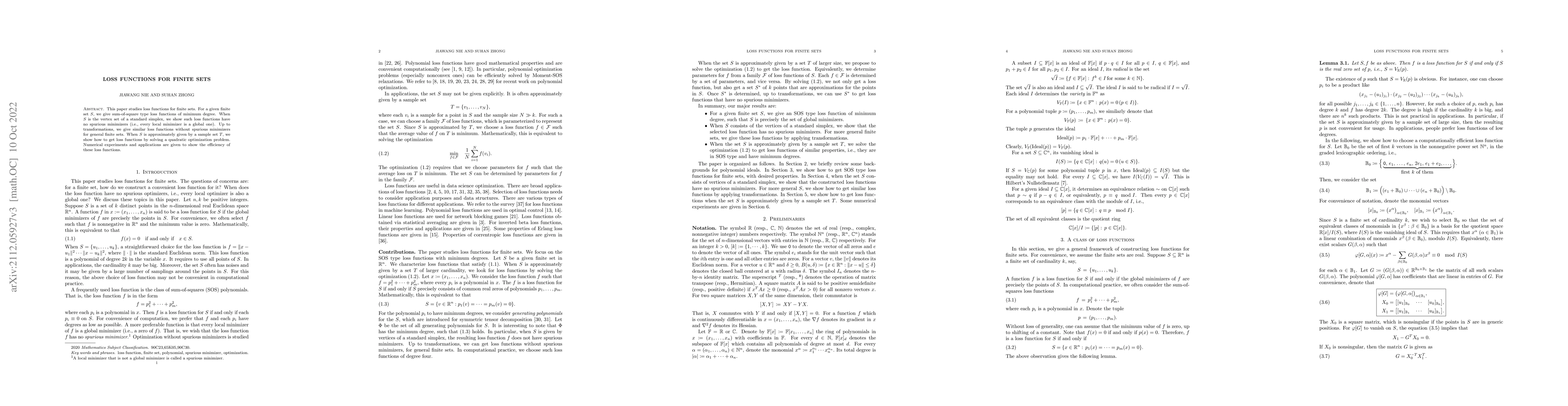 Thumbnail for Loss Functions for Finite Sets