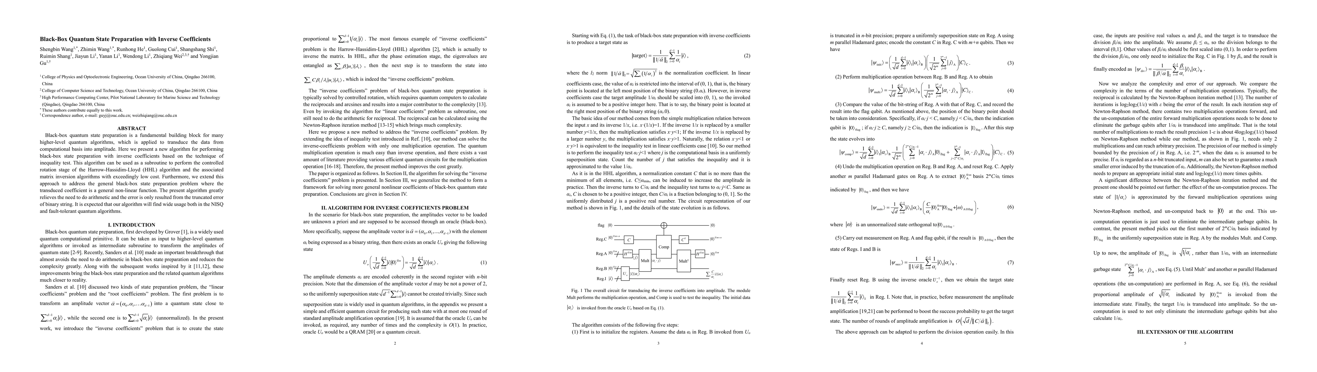 Thumbnail for Black-Box Quantum State Preparation with Inverse Coefficients