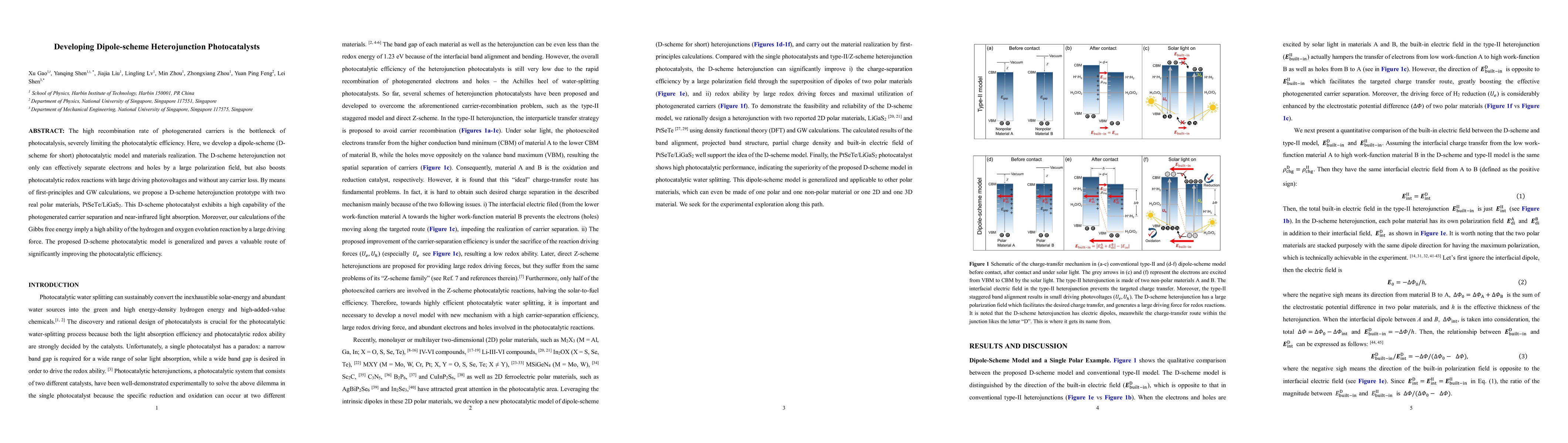 Thumbnail for Developing Dipole-scheme Heterojunction Photocatalysts