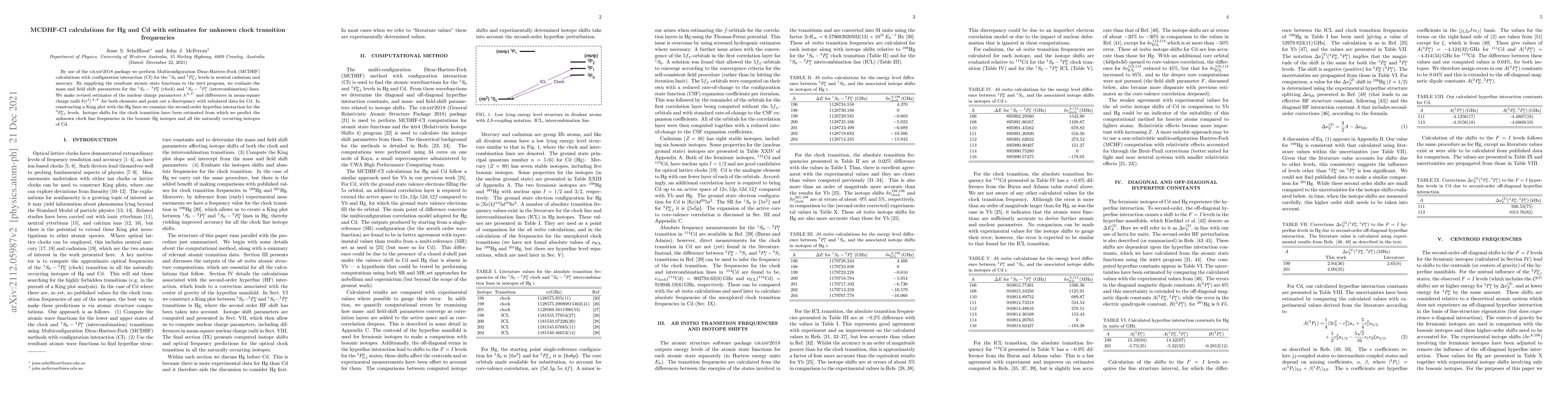 Thumbnail for MCDHF-CI calculations for Hg and Cd with estimates for unknown clock
  transition frequencies