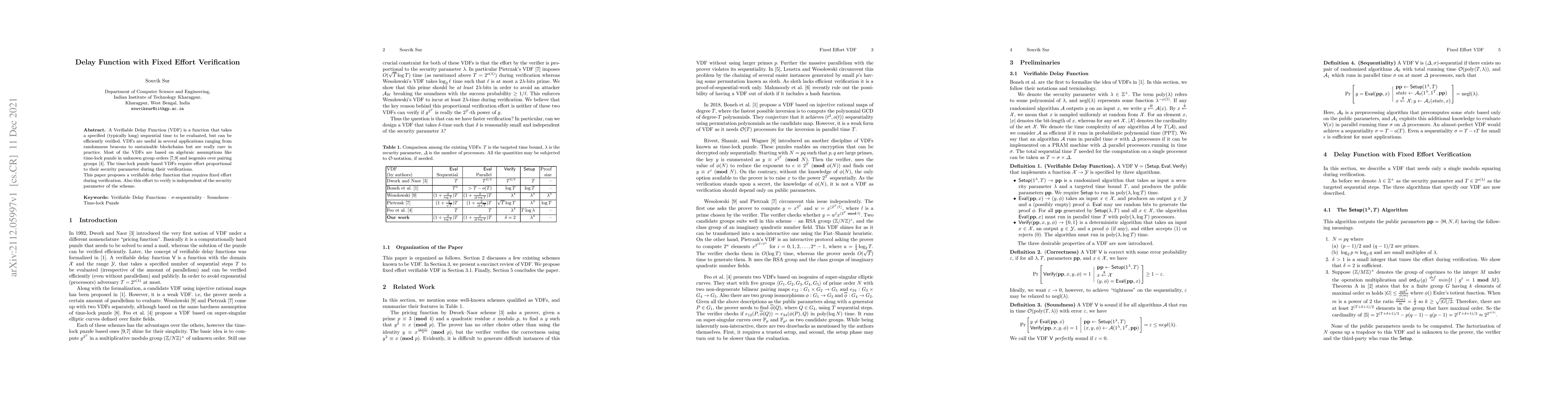 Thumbnail for Two Sequential Squaring Verifiable Delay Function