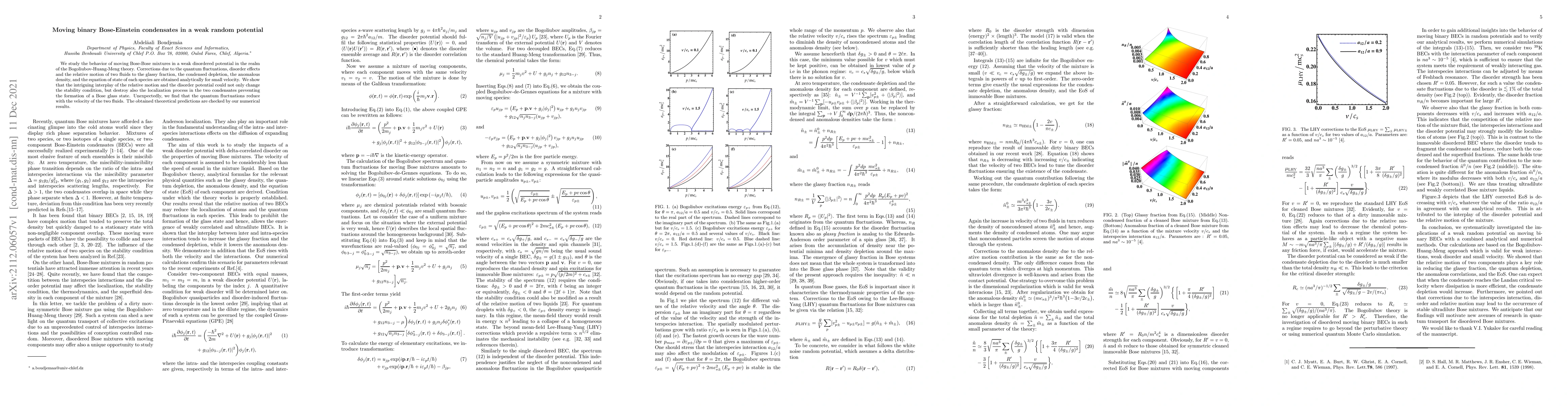 Thumbnail for Moving binary Bose-Einstein condensates in a weak random potential