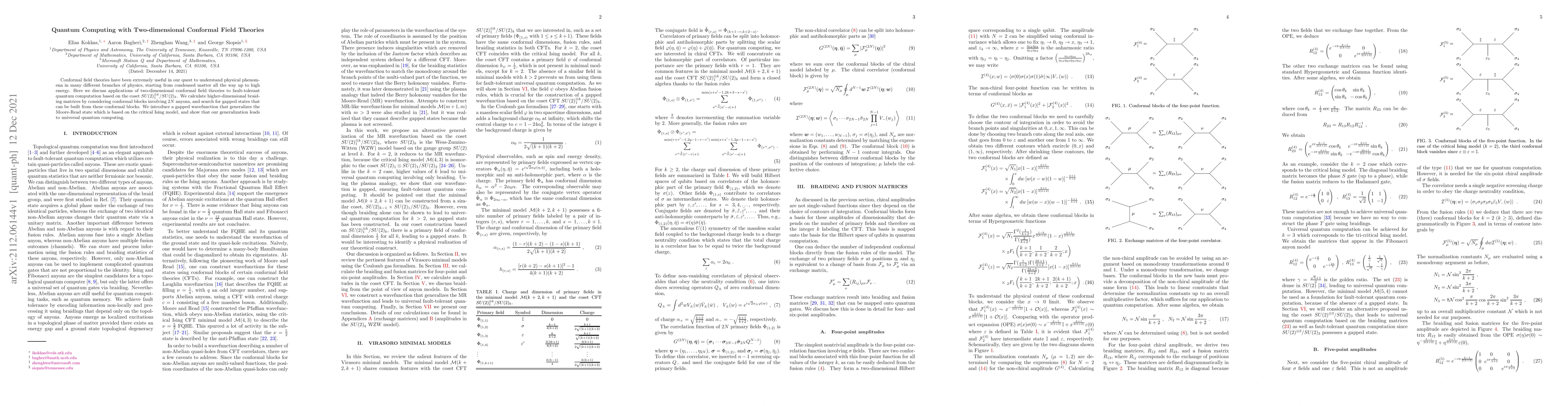 Thumbnail for Quantum Computing with Two-dimensional Conformal Field Theories