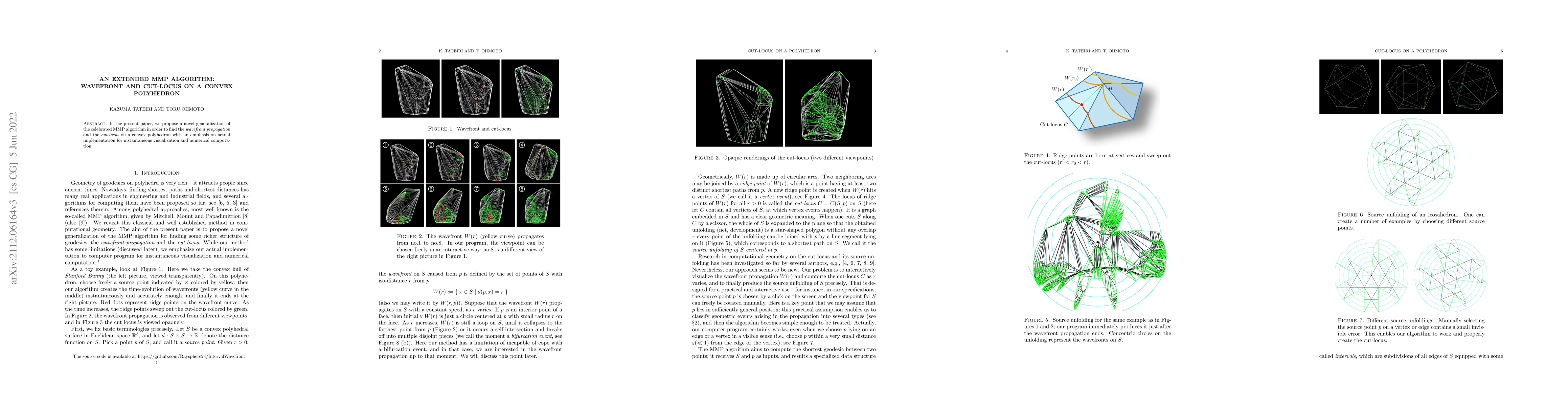Thumbnail for An extended MMP algorithm: wavefront and cut-locus on a convex
  polyhedron
