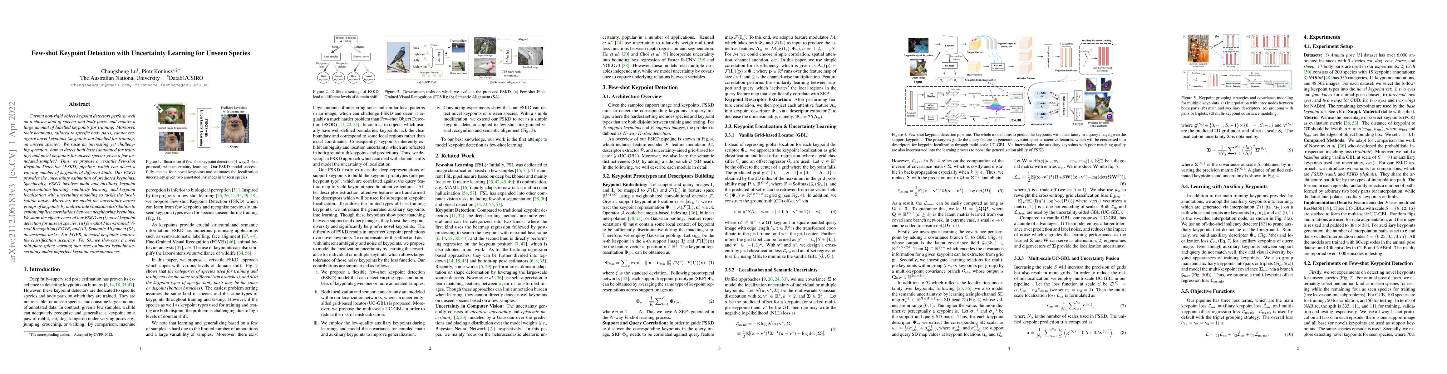 Thumbnail for Few-shot Keypoint Detection with Uncertainty Learning for Unseen Species
